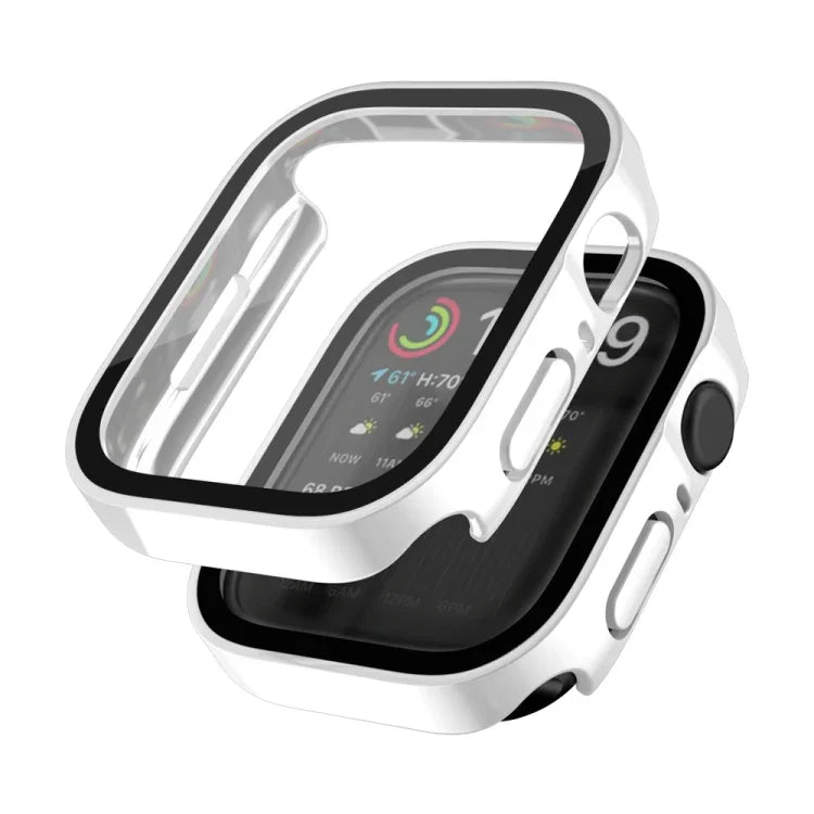 Boîtier de protection 2-en-1 PC et verre trempé, étanche pour Apple Watch Series 9 / 8 / 7 45 mm, pour Apple Watch Series 9 / 8 / 7 41 mm, pour Apple Watch Series 6 / 5 / 4 / SE 44 mm, pour Apple Watch Series 6 / 5 / 4 / SE 40 mm