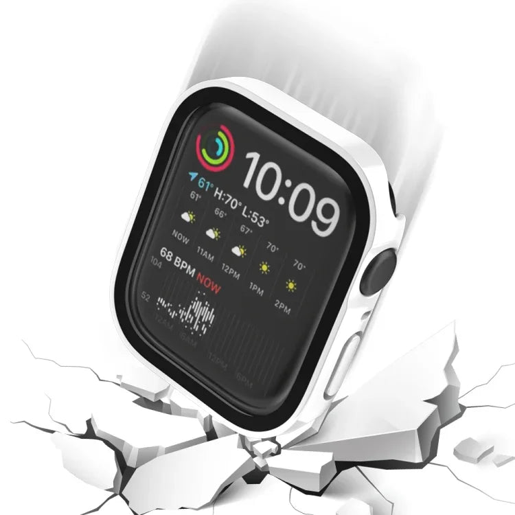 Boîtier de protection 2-en-1 PC et verre trempé, étanche pour Apple Watch Series 9 / 8 / 7 45 mm, pour Apple Watch Series 9 / 8 / 7 41 mm, pour Apple Watch Series 6 / 5 / 4 / SE 44 mm, pour Apple Watch Series 6 / 5 / 4 / SE 40 mm