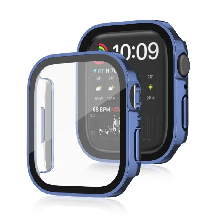 Boîtier de protection 2-en-1 PC et verre trempé, étanche pour Apple Watch Series 9 / 8 / 7 45 mm, pour Apple Watch Series 9 / 8 / 7 41 mm, pour Apple Watch Series 6 / 5 / 4 / SE 44 mm, pour Apple Watch Series 6 / 5 / 4 / SE 40 mm