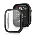 Boîtier de protection 2-en-1 PC et verre trempé, étanche pour Apple Watch Series 9 / 8 / 7 45 mm, pour Apple Watch Series 9 / 8 / 7 41 mm, pour Apple Watch Series 6 / 5 / 4 / SE 44 mm, pour Apple Watch Series 6 / 5 / 4 / SE 40 mm