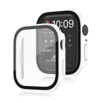 Boîtier de protection 2-en-1 PC et verre trempé, étanche pour Apple Watch Series 9 / 8 / 7 45 mm, pour Apple Watch Series 9 / 8 / 7 41 mm, pour Apple Watch Series 6 / 5 / 4 / SE 44 mm, pour Apple Watch Series 6 / 5 / 4 / SE 40 mm