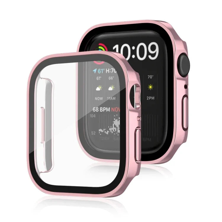 Boîtier de protection 2-en-1 PC et verre trempé, étanche pour Apple Watch Series 9 / 8 / 7 45 mm, pour Apple Watch Series 9 / 8 / 7 41 mm, pour Apple Watch Series 6 / 5 / 4 / SE 44 mm, pour Apple Watch Series 6 / 5 / 4 / SE 40 mm