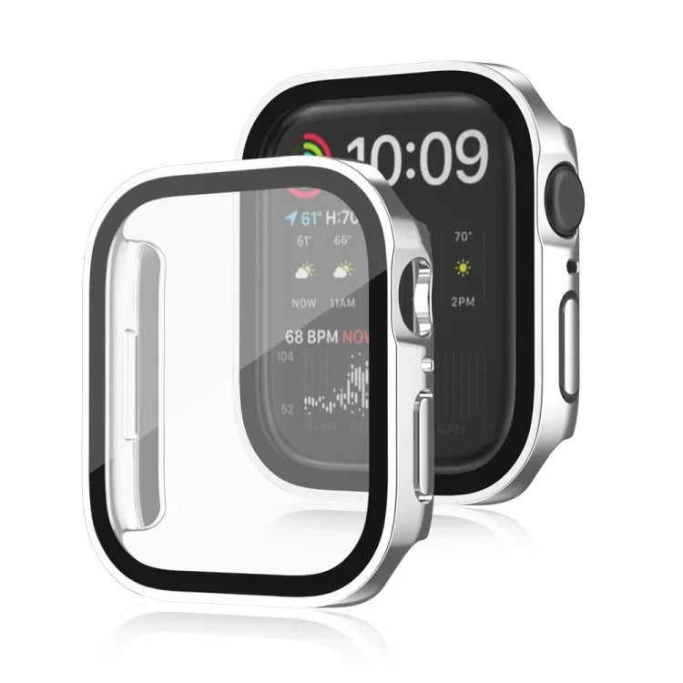 Boîtier de protection 2-en-1 PC et verre trempé, étanche pour Apple Watch Series 9 / 8 / 7 45 mm, pour Apple Watch Series 9 / 8 / 7 41 mm, pour Apple Watch Series 6 / 5 / 4 / SE 44 mm, pour Apple Watch Series 6 / 5 / 4 / SE 40 mm