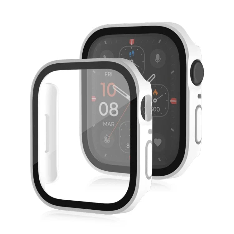Coque de protection 2 en 1 en PC givré étanche + verre trempé, pour Apple Watch Series 9 / 8 / 7 45 mm, pour Apple Watch Series 9 / 8 / 7 41 mm, pour Apple Watch Series 6 / 5 / 4 / SE 44 mm, pour Apple Watch Series 6 / 5 / 4 / SE 40 mm
