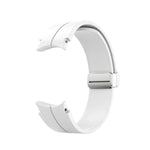 Bracelet de montre en silicone avec boucle déployante en argent, pour Samsung Galaxy Watch5 40 et 44mm / Pro 45mm