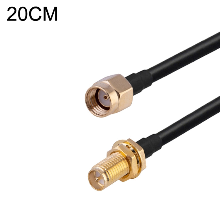 Câble adaptateur coaxial RF RG174, longueur : 20cm, 20cm RP-SMA mâle à RP-SMA femelle, 20cm RP-SMA mâle à RP-SMA mâle, 20cm RP-SMA mâle à SMA femelle, 20cm RP-SMA mâle à SMA mâle, 20cm SMA mâle à SMA femelle, 20cm SMA mâle à RP-SMA femelle