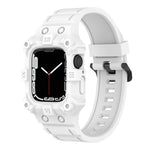 Bracelet de montre en silicone intégré pour Apple Watch Series, 7 45mm / 6&SE&5&4 44mm / 3&2&1 42mm, 7 41mm / 6&SE&5&4 40mm / 3&2&1 38mm