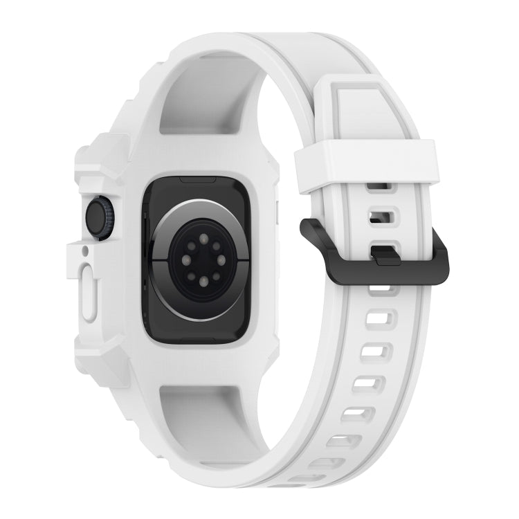 Bracelet de montre en silicone intégré pour Apple Watch Series, 7 45mm / 6&SE&5&4 44mm / 3&2&1 42mm, 7 41mm / 6&SE&5&4 40mm / 3&2&1 38mm