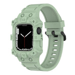 Bracelet de montre en silicone intégré pour Apple Watch Series, 7 45mm / 6&SE&5&4 44mm / 3&2&1 42mm, 7 41mm / 6&SE&5&4 40mm / 3&2&1 38mm