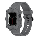Bracelet de montre en silicone intégré pour Apple Watch Series, 7 45mm / 6&SE&5&4 44mm / 3&2&1 42mm, 7 41mm / 6&SE&5&4 40mm / 3&2&1 38mm