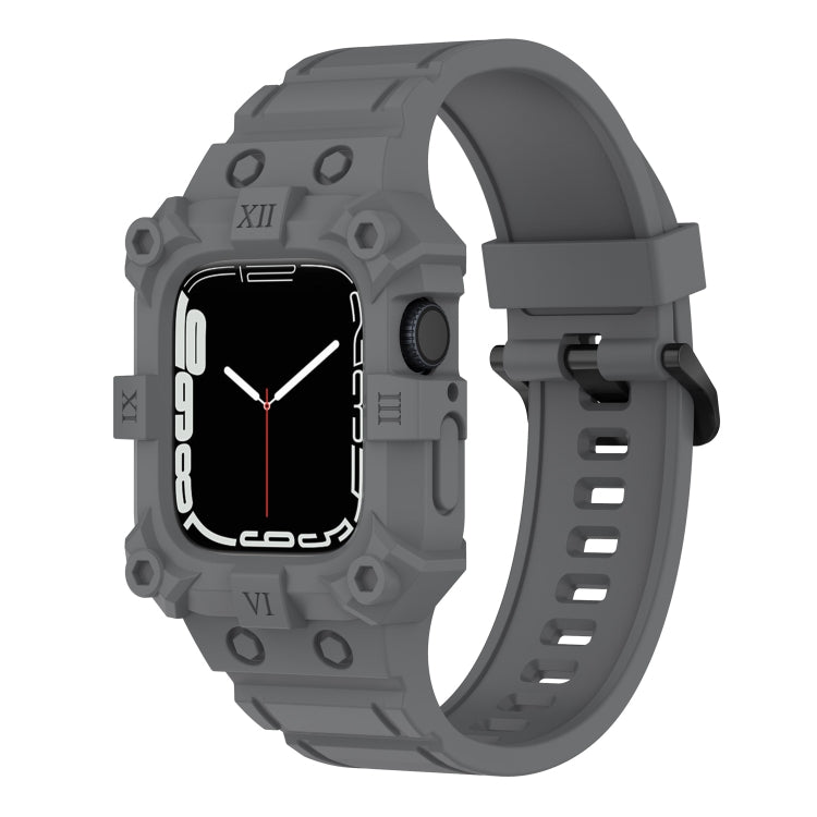 Bracelet de montre en silicone intégré pour Apple Watch Series, 7 45mm / 6&SE&5&4 44mm / 3&2&1 42mm, 7 41mm / 6&SE&5&4 40mm / 3&2&1 38mm