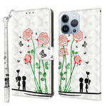 3D Painted Leather Phone Case, For iPhone 14, For iPhone 14 Plus, For iPhone 14 Pro, For iPhone 14 Pro Max, For iPhone 13 mini, For iPhone 13