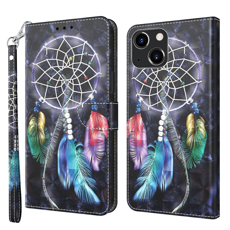 3D Painted Leather Phone Case, For iPhone 14, For iPhone 14 Plus, For iPhone 14 Pro, For iPhone 14 Pro Max, For iPhone 13 mini, For iPhone 13