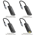 Adaptateur multifonction + Type-C + USB femelle vers Type-C, DC5521 / 5525, DC7406, DC7909, port carré