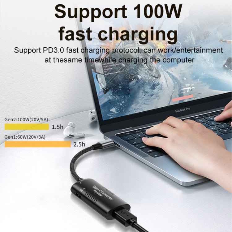Adaptateur multifonction + Type-C + USB femelle vers Type-C, DC5521 / 5525, DC7406, DC7909, port carré
