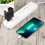 Chargeur rapide LZ-1130 PD 20W Type-C + QC 3.0 USB, prise 20W EU, prise 20W US