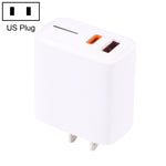 Chargeur rapide LZ-1130 PD 20W Type-C + QC 3.0 USB, prise 20W EU, prise 20W US