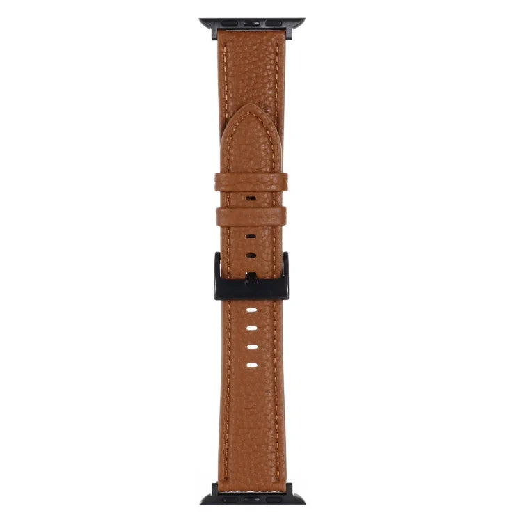 Bracelet de montre en cuir texturé Litchi pour Apple Watch Series, 7 45mm / 6&SE&5&4 44mm / 3&2&1 42mm, 7 41mm / 6&SE&5&4 40mm / 3&2&1 38mm