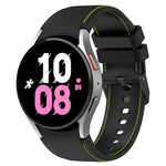 Bracelet de montre en silicone texturé cuir, pour Samsung Galaxy Watch5 / Watch5 Pro / Watch4
