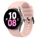 Bracelet de montre en silicone texturé cuir, pour Samsung Galaxy Watch5 / Watch5 Pro / Watch4