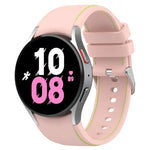 Bracelet de montre en silicone à texture cuir universel, pour Samsung Galaxy Watch5 / Watch5 Pro / Watch4