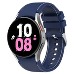 Bracelet de montre en silicone à texture cuir universel, pour Samsung Galaxy Watch5 / Watch5 Pro / Watch4