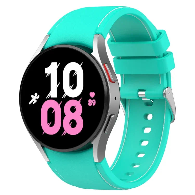 Bracelet de montre en silicone à texture cuir universel, pour Samsung Galaxy Watch5 / Watch5 Pro / Watch4