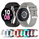 Bracelet de montre en silicone à texture cuir universel, pour Samsung Galaxy Watch5 / Watch5 Pro / Watch4