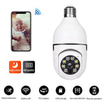 Ampoule caméra WiFi A6 2MP HD - Prend en charge la détection de mouvement/l'audio bidirectionnel/la vision nocturne/la carte TF, sans carte mémoire