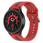 Bracelet de montre en silicone à rayures bicolores, pour Samsung Galaxy Watch5 / Watch5 Pro