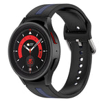 Bracelet de montre en silicone à rayures bicolores, pour Samsung Galaxy Watch5 / Watch5 Pro