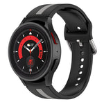 Bracelet de montre en silicone à rayures bicolores, pour Samsung Galaxy Watch5 / Watch5 Pro