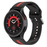 Bracelet de montre en silicone à rayures bicolores, pour Samsung Galaxy Watch5 / Watch5 Pro