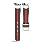 Bracelet de montre en silicone à rayures bicolores, pour Samsung Galaxy Watch5 / Watch5 Pro
