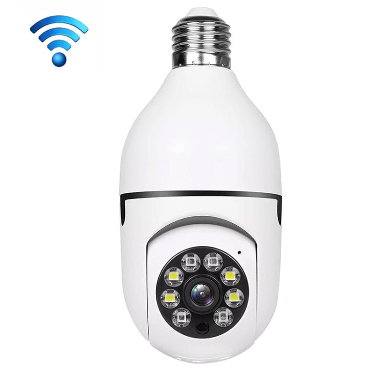 Ampoule caméra WiFi A6 2MP HD avec détection de mouvement/audio bidirectionnel/vision nocturne/carte TF, avec carte mémoire 32G