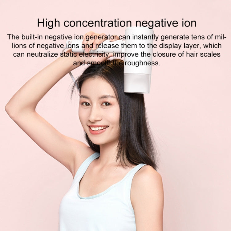 Sèche-cheveux électrique portable Original Xiaomi Mijia H100 à ions négatifs, prise US, H100 (rose)