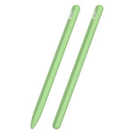 Étui de stylet en silicone liquide rayé 3 en 1 avec deux capuchons de pointe, pour Apple Pencil 1, pour Apple Pencil 2
