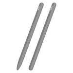 Étui de stylet en silicone liquide rayé 3 en 1 avec deux capuchons de pointe, pour Apple Pencil 1, pour Apple Pencil 2
