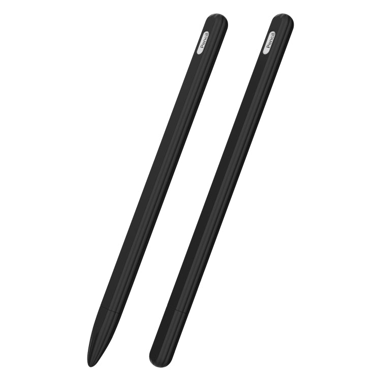 Étui de stylet en silicone liquide rayé 3 en 1 avec deux capuchons de pointe, pour Apple Pencil 1, pour Apple Pencil 2