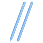 Étui de stylet en silicone liquide rayé 3 en 1 avec deux capuchons de pointe, pour Apple Pencil 1, pour Apple Pencil 2