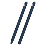 Étui de stylet en silicone liquide rayé 3 en 1 avec deux capuchons de pointe, pour Apple Pencil 1, pour Apple Pencil 2