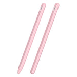 Étui de stylet en silicone liquide rayé 3 en 1 avec deux capuchons de pointe, pour Apple Pencil 1, pour Apple Pencil 2