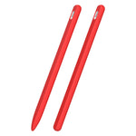 Étui de stylet en silicone liquide rayé 3 en 1 avec deux capuchons de pointe, pour Apple Pencil 1, pour Apple Pencil 2