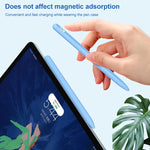 Étui de stylet en silicone liquide rayé 3 en 1 avec deux capuchons de pointe, pour Apple Pencil 1, pour Apple Pencil 2