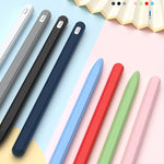 Étui de stylet en silicone liquide rayé 3 en 1 avec deux capuchons de pointe, pour Apple Pencil 1, pour Apple Pencil 2