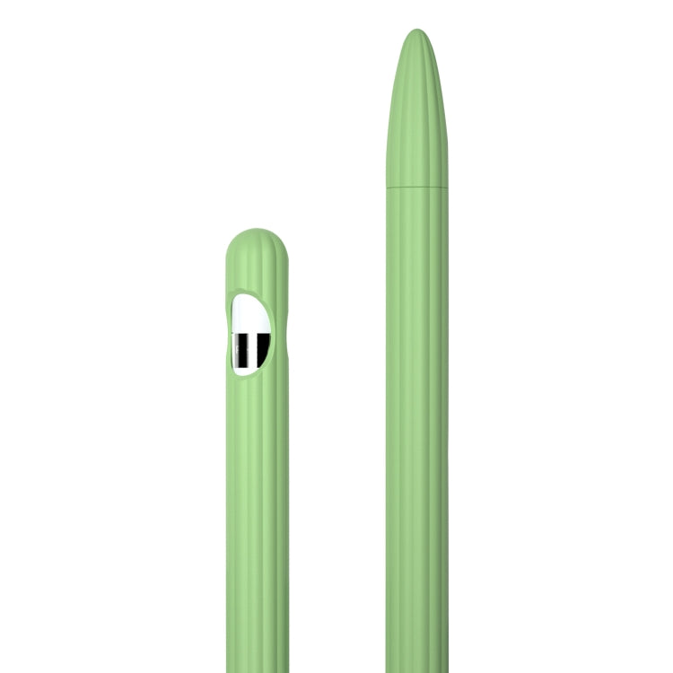 Étui de stylet en silicone liquide rayé 3 en 1 avec deux capuchons de pointe, pour Apple Pencil 1, pour Apple Pencil 2