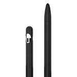 Étui de stylet en silicone liquide rayé 3 en 1 avec deux capuchons de pointe, pour Apple Pencil 1, pour Apple Pencil 2