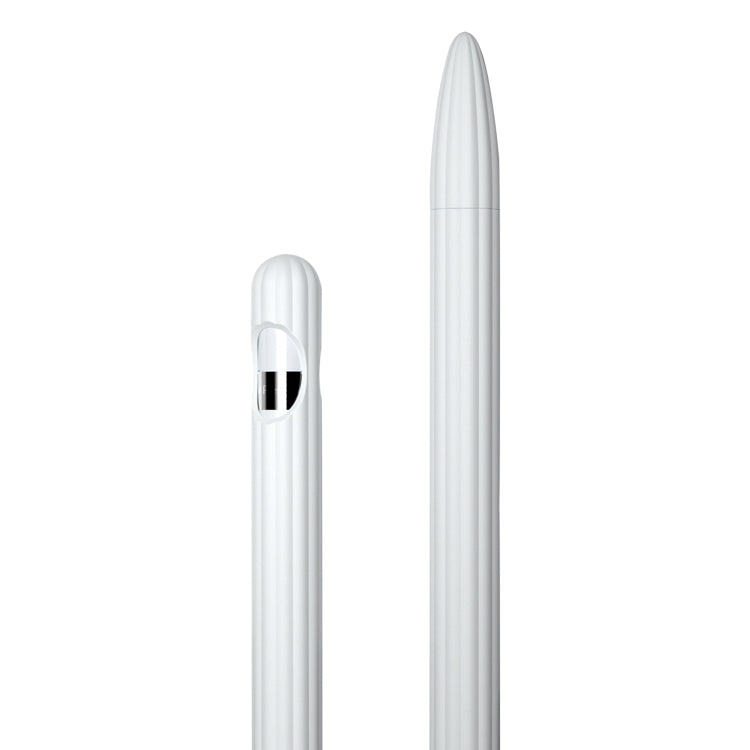 Étui de stylet en silicone liquide rayé 3 en 1 avec deux capuchons de pointe, pour Apple Pencil 1, pour Apple Pencil 2
