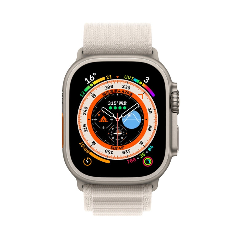 Bracelet en nylon tressé, pour Apple Watch 46mm / 49mm / 45mm / 44mm