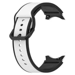 Bracelet de montre en silicone bicolore, Pour Samsung Galaxy Watch4 Classic 46mm / Watch4 44mm, Pour Samsung Galaxy Watch4 Classic 42mm / Watch4 40mm, Pour Samsung Galaxy Watch5 Pro / Watch5